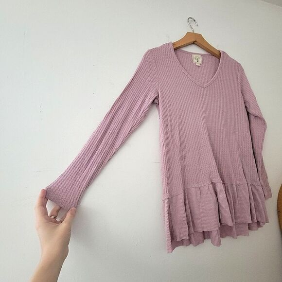 Purple Thermal Top Ruffle S - Picture 2 of 7